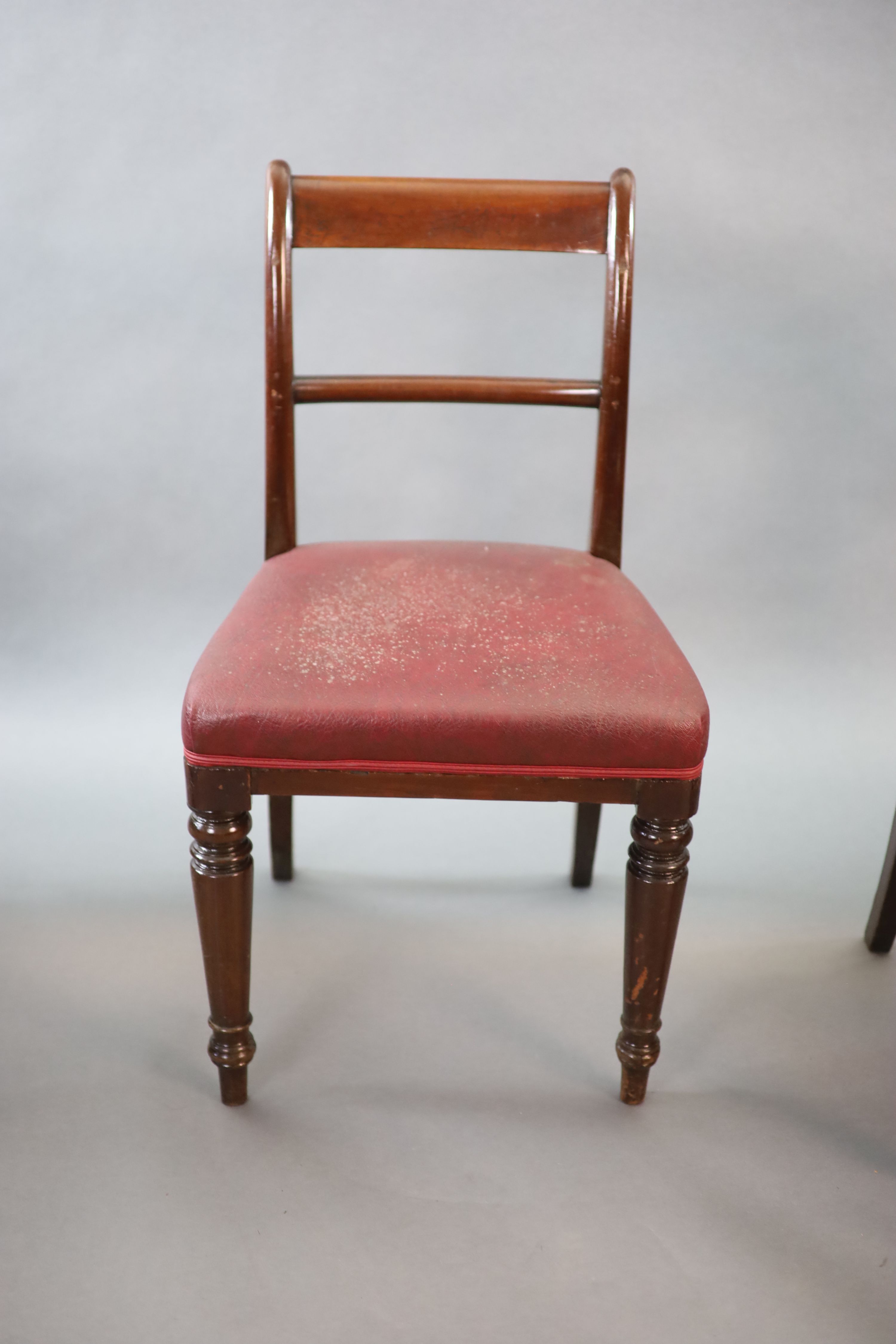 A set of ten early Victorian mahogany dining chairs